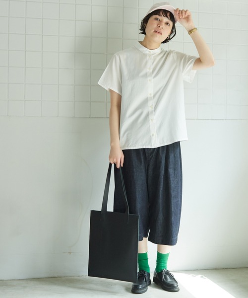 bulle de savon（ビュルデサボン）の「△itsumo　カド衿半袖シャツ（シャツ/ブラウス・レディース・ホワイト/その他・FREE）」の12枚目の写真