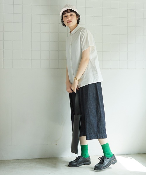 bulle de savon（ビュルデサボン）の「△itsumo　カド衿半袖シャツ（シャツ/ブラウス・レディース・ホワイト/その他・FREE）」の19枚目の写真