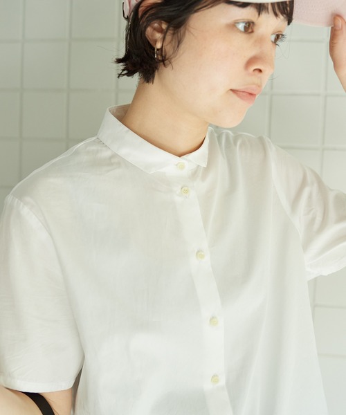 bulle de savon（ビュルデサボン）の「△itsumo　カド衿半袖シャツ（シャツ/ブラウス・レディース・ホワイト/その他・FREE）」の11枚目の写真