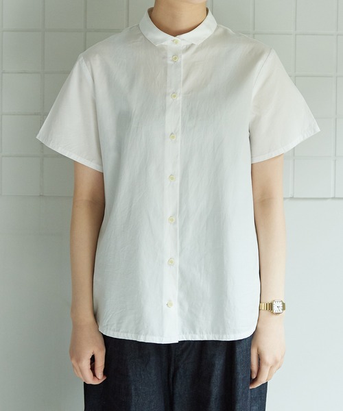 bulle de savon（ビュルデサボン）の「△itsumo　カド衿半袖シャツ（シャツ/ブラウス・レディース・ホワイト/その他・FREE）」の20枚目の写真