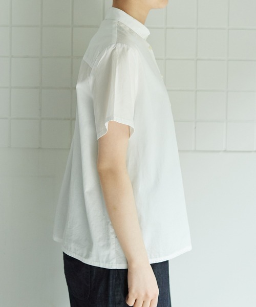 bulle de savon（ビュルデサボン）の「△itsumo　カド衿半袖シャツ（シャツ/ブラウス・レディース・ホワイト/その他・FREE）」の5枚目の写真