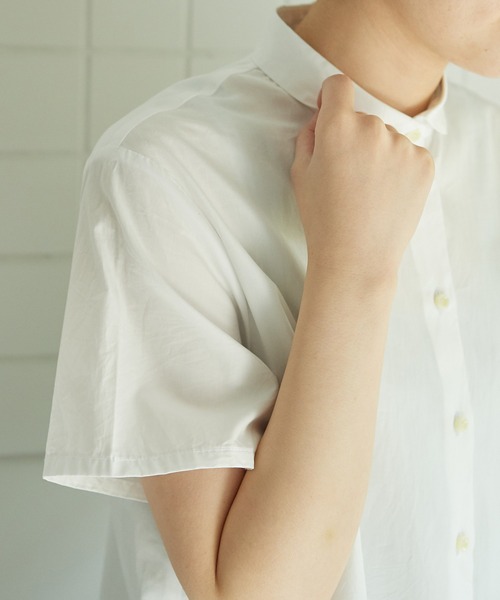 bulle de savon（ビュルデサボン）の「△itsumo　カド衿半袖シャツ（シャツ/ブラウス・レディース・ホワイト/その他・FREE）」の9枚目の写真