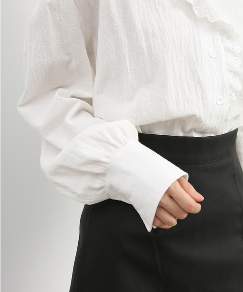 MAISON DE THERESE(メゾン ド テレーズ)の「コットンシャツ(シャツ/ブラウス・レディース・ホワイト/ブラック・MEDIUM/SMALL/LARGE)」の4枚目の写真