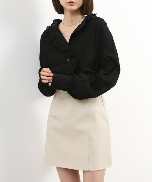 MAISON DE THERESE(メゾン ド テレーズ)の「コットンシャツ(シャツ/ブラウス・レディース・ホワイト/ブラック・MEDIUM/SMALL/LARGE)」の6枚目の写真