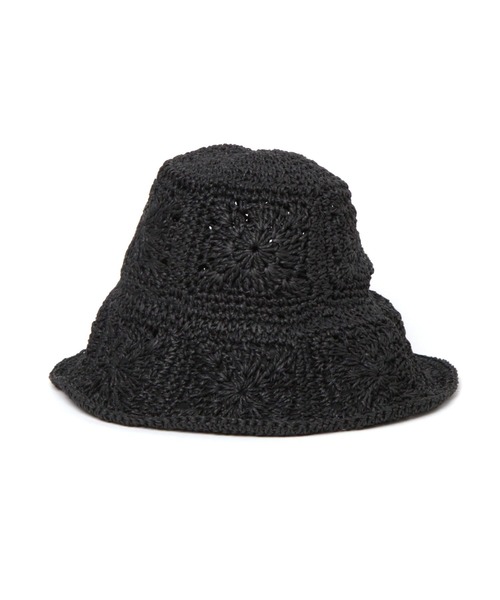 LOWRYS FARM（ローリーズファーム）の「スクエアガラペーパーハット　255570（ハット・レディース・ブラック/オフホワイト・FREE）」の3枚目の写真