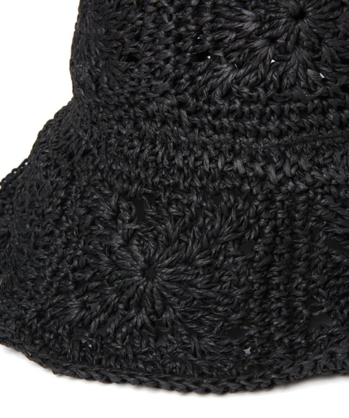 LOWRYS FARM（ローリーズファーム）の「スクエアガラペーパーハット　255570（ハット・レディース・ブラック/オフホワイト・FREE）」の8枚目の写真