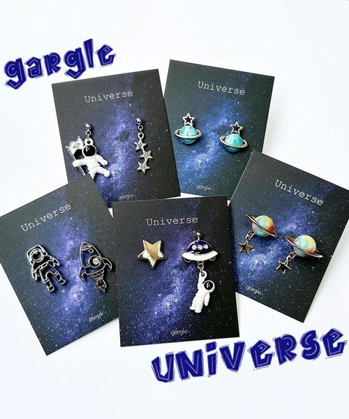 gargle(ガーグル)の「gargle ガーグル: チタンポスト 宇宙と星 アストロ ピアス(ピアス(両耳用)・レディース・ライトブルー/ブラック/ブルー・FREE)」の13枚目の写真