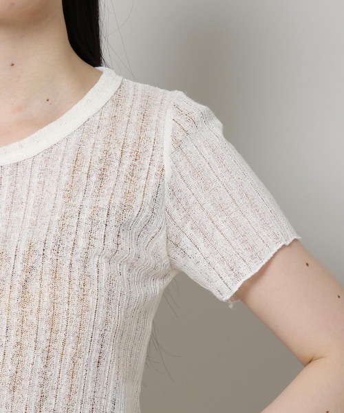 ALAND（エーランド）の「3.3Field Trip／BUTTON-UP T  2297678（カーディガン/ボレロ・レディース・ブラック/アイボリー・FREE）」の10枚目の写真