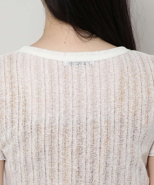 ALAND（エーランド）の「3.3Field Trip／BUTTON-UP T  2297678（カーディガン/ボレロ・レディース・ブラック/アイボリー・FREE）」の12枚目の写真