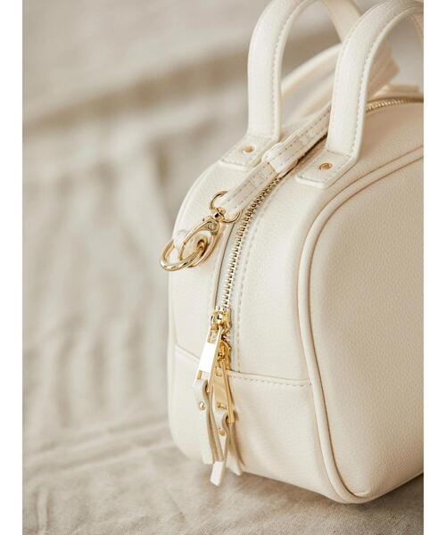 AMERICAN HOLIC（アメリカンホリック）の「ミニスクエアショルダー付ハンドルバッグ（ボストンバッグ・レディース・ブラック/グレイッシュベージュ/アイボリー・FREE）」の14枚目の写真