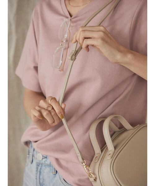 AMERICAN HOLIC（アメリカンホリック）の「ミニスクエアショルダー付ハンドルバッグ（ボストンバッグ・レディース・ブラック/グレイッシュベージュ/アイボリー・FREE）」の20枚目の写真