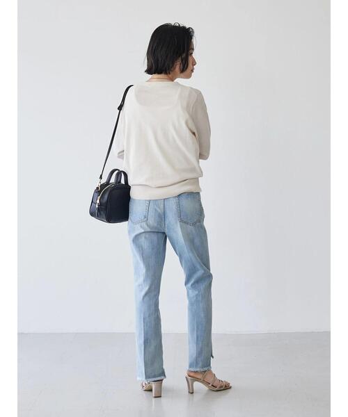 AMERICAN HOLIC（アメリカンホリック）の「ミニスクエアショルダー付ハンドルバッグ（ボストンバッグ・レディース・ブラック/グレイッシュベージュ/アイボリー・FREE）」の6枚目の写真