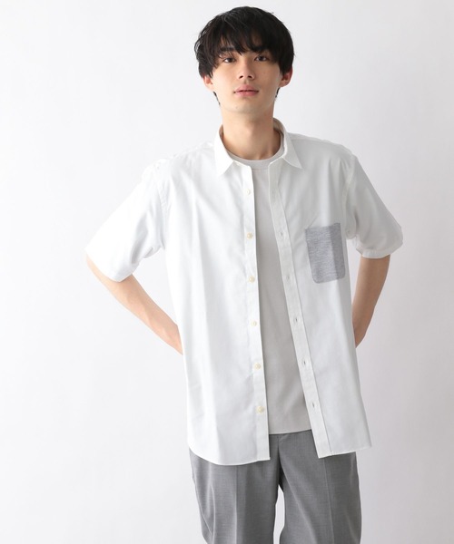 GLOBAL WORK(グローバルワーク)の「ライトOXポケカエ/半袖/276097(シャツ/ブラウス・メンズ・ホワイト/ライトベージュ/スカイブルー・MEDIUM/SMALL/LARGE/X-LARGE)」の14枚目の写真