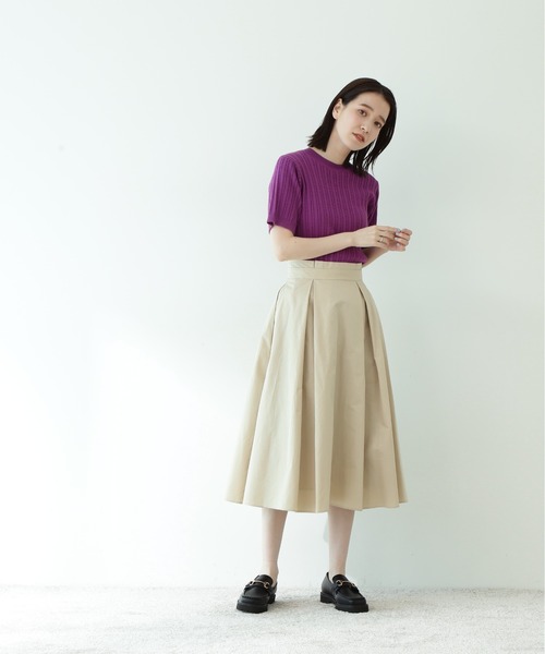 N.（N. Natural Beauty Basic）（エヌエヌナチュラルビューティーベーシック）の「◆コットンレーヨンケーブルニット（ニット/セーター・レディース・ブラック/ブラウン/クリーム/グリーン/パープル・MEDIUM）」の16枚目の写真
