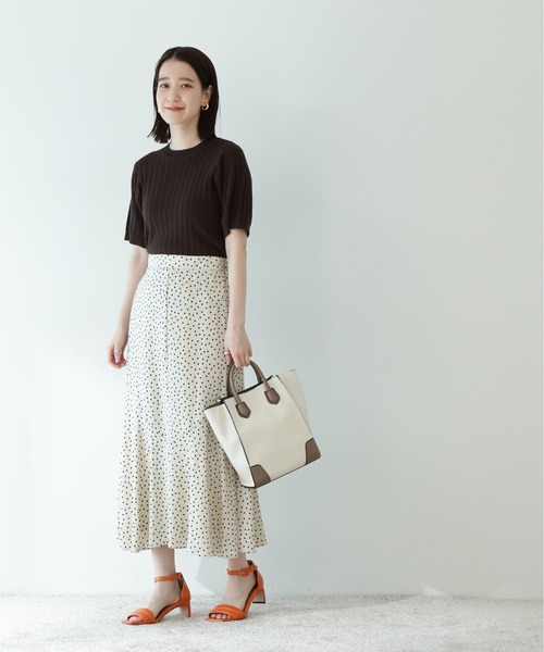 N.（N. Natural Beauty Basic）（エヌエヌナチュラルビューティーベーシック）の「◆コットンレーヨンケーブルニット（ニット/セーター・レディース・ブラック/ブラウン/クリーム/グリーン/パープル・MEDIUM）」の22枚目の写真