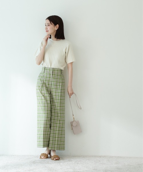 N.（N. Natural Beauty Basic）（エヌエヌナチュラルビューティーベーシック）の「◆コットンレーヨンケーブルニット（ニット/セーター・レディース・ブラック/ブラウン/クリーム/グリーン/パープル・MEDIUM）」の7枚目の写真
