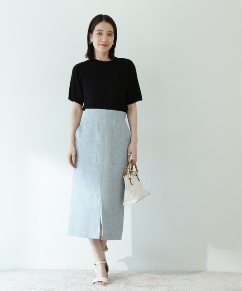 N.（N. Natural Beauty Basic）（エヌエヌナチュラルビューティーベーシック）の「◆コットンレーヨンケーブルニット（ニット/セーター・レディース・ブラック/ブラウン/クリーム/グリーン/パープル・MEDIUM）」の17枚目の写真
