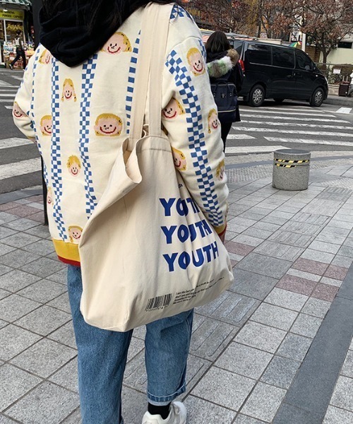 Mela(メラ)の「【YOUTH】トートバッグ(トートバッグ・レディース・アイボリー・S/M)」の8枚目の写真