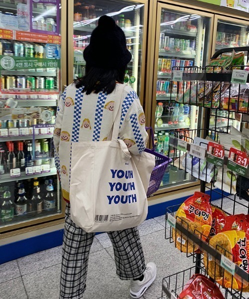 Mela(メラ)の「【YOUTH】トートバッグ(トートバッグ・レディース・アイボリー・S/M)」の10枚目の写真