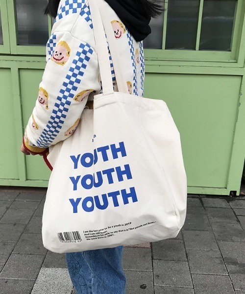 Mela(メラ)の「【YOUTH】トートバッグ(トートバッグ・レディース・アイボリー・S/M)」の12枚目の写真