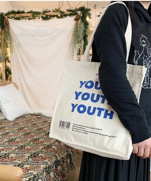 Mela(メラ)の「【YOUTH】トートバッグ(トートバッグ・レディース・アイボリー・S/M)」の16枚目の写真