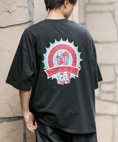 En serio TOKYO(エンソリオトーキョー)の「ICEE/アイシー 別注ビッグシルエット Tシャツ(Tシャツ/カットソー・メンズ・グリーン/ブラック/ホワイト・S/L/M)」の2枚目の写真