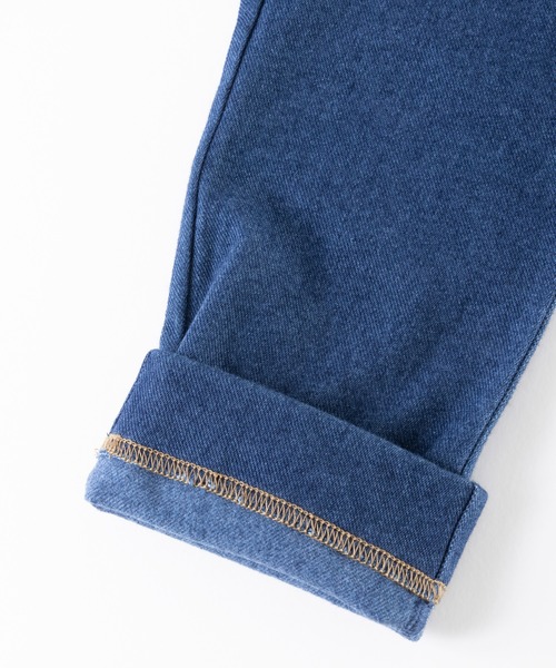 KP（ケーピー）の「デニムニット裏起毛10分丈パンツ(100～130)（デニムパンツ・キッズ・ネイビー・110cm/100cm/120cm/130cm）」の3枚目の写真