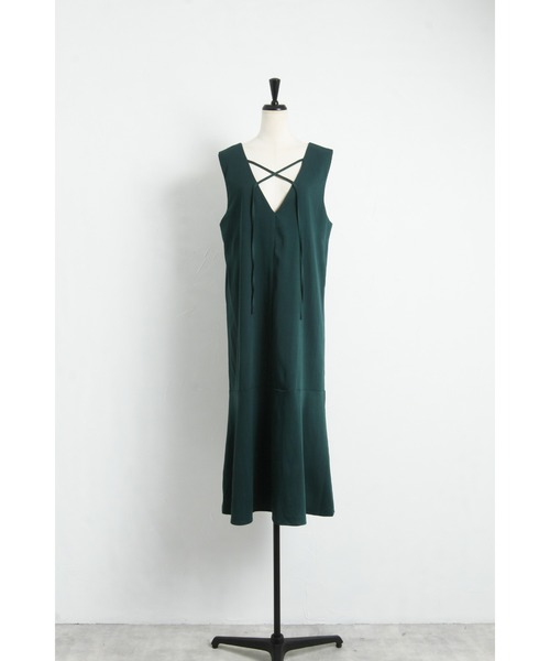 &. NOSTALGIA（アンドドットノスタルジア）の「【ZOZO限定】前後2WAYストリングマーメイドジャンパースカート（ジャンパースカート・レディース・ブラック/グリーン/アイボリー/ブラック系その他/インディゴブルー・FREE）」の13枚目の写真