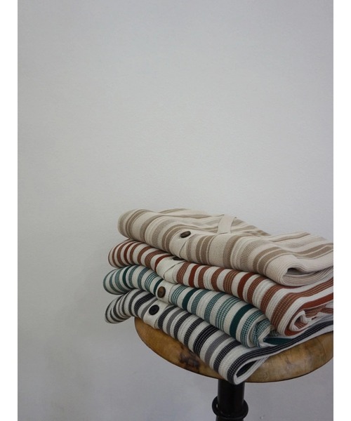 TRUNC（トランクエイティーエイト）の「Random Stripe Twoway Gilet（ベスト・レディース・グリーン/オレンジ/アイボリー/ブラック・FREE）」の15枚目の写真