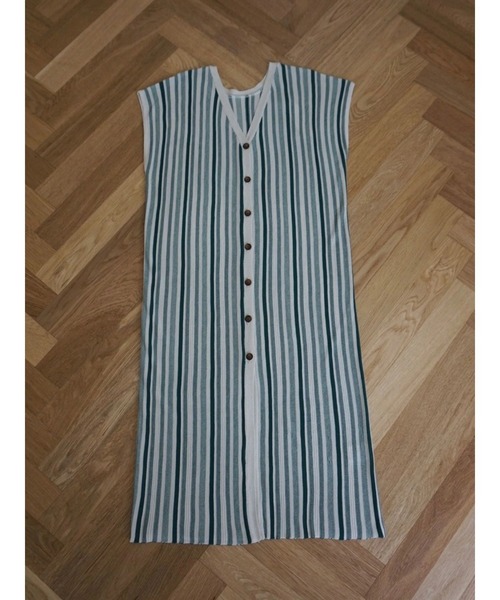 TRUNC（トランクエイティーエイト）の「Random Stripe Twoway Gilet（ベスト・レディース・グリーン/オレンジ/アイボリー/ブラック・FREE）」の19枚目の写真