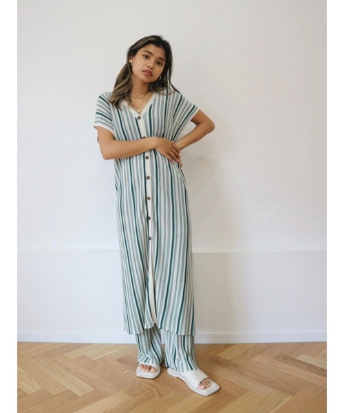 TRUNC（トランクエイティーエイト）の「Random Stripe Twoway Gilet（ベスト・レディース・グリーン/オレンジ/アイボリー/ブラック・FREE）」の17枚目の写真