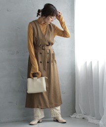 Crisp | ダブルボタンロングジレ(ベスト)