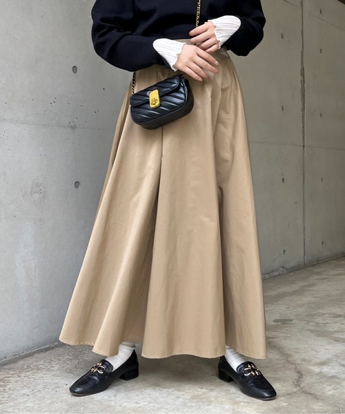 prose verse（プロズヴェール）の「ロングフレアスカート（スカート・レディース・ブラック/ベージュ/カーキ/ベージュ系その他・ﾌﾘ-）」の3枚目の写真