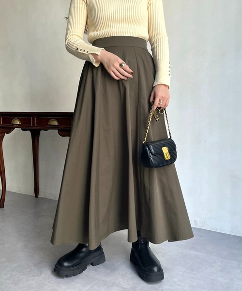 prose verse（プロズヴェール）の「ロングフレアスカート（スカート・レディース・ブラック/ベージュ/カーキ/ベージュ系その他・ﾌﾘ-）」の4枚目の写真