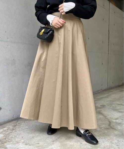 prose verse（プロズヴェール）の「ロングフレアスカート（スカート・レディース・ブラック/ベージュ/カーキ/ベージュ系その他・ﾌﾘ-）」の6枚目の写真