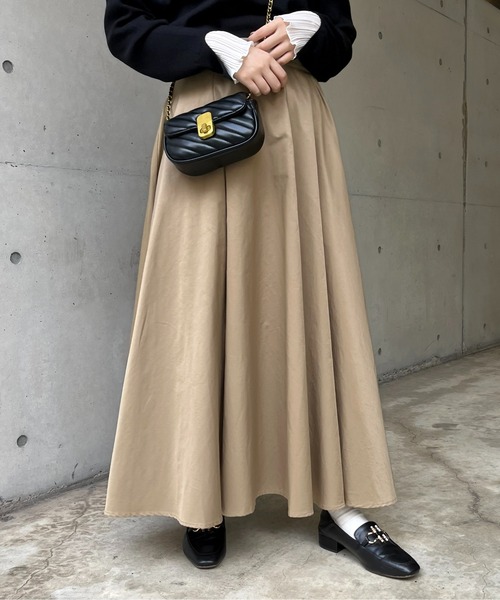 prose verse（プロズヴェール）の「ロングフレアスカート（スカート・レディース・ブラック/ベージュ/カーキ/ベージュ系その他・ﾌﾘ-）」の7枚目の写真