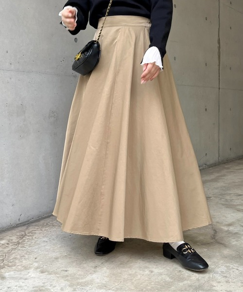 prose verse（プロズヴェール）の「ロングフレアスカート（スカート・レディース・ブラック/ベージュ/カーキ/ベージュ系その他・ﾌﾘ-）」の10枚目の写真