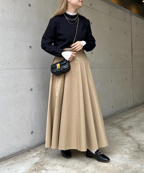 prose verse（プロズヴェール）の「ロングフレアスカート（スカート・レディース・ブラック/ベージュ/カーキ/ベージュ系その他・ﾌﾘ-）」の13枚目の写真