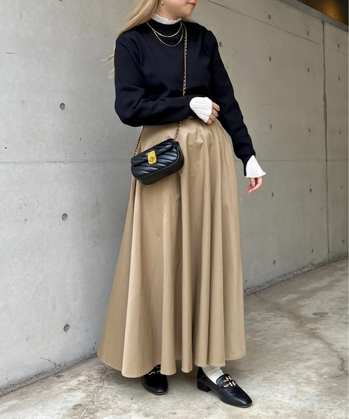 prose verse（プロズヴェール）の「ロングフレアスカート（スカート・レディース・ブラック/ベージュ/カーキ/ベージュ系その他・ﾌﾘ-）」の14枚目の写真