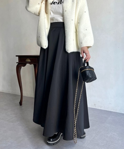 prose verse（プロズヴェール）の「ロングフレアスカート（スカート・レディース・ブラック/ベージュ/カーキ/ベージュ系その他・ﾌﾘ-）」の15枚目の写真