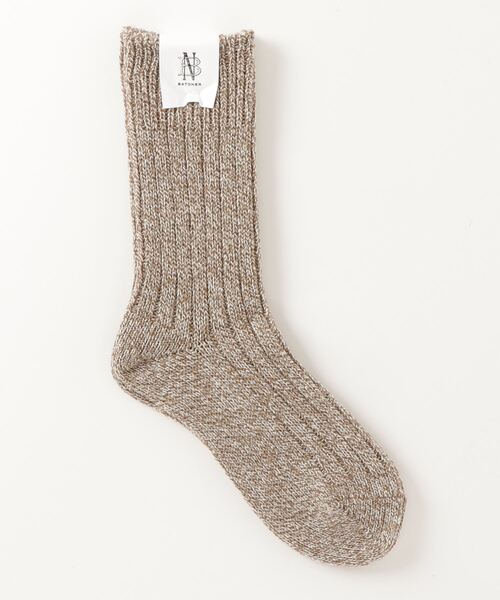 BATONER（バトナー）の「▲バトナーWOOL SOCKS（ソックス/靴下・メンズ・グレー/ベージュ・ONE SIZE）」の2枚目の写真