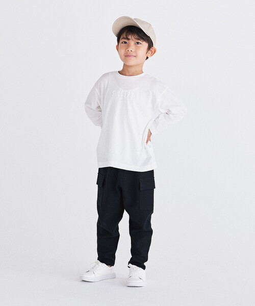 COMME CA ISM(コムサイズム)の「ロングカーゴパンツ(カーゴパンツ・キッズ・ブラック/チャコール・110cm/100cm/120cm/130cm/140cm/150cm)」の13枚目の写真