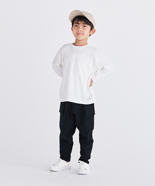 COMME CA ISM(コムサイズム)の「ロングカーゴパンツ(カーゴパンツ・キッズ・ブラック/チャコール・110cm/100cm/120cm/130cm/140cm/150cm)」の3枚目の写真