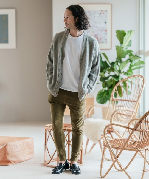 CAMBIO（カンビオ）の「mcg3097-モヘア調シャギーカーディガン（カーディガン/ボレロ・メンズ・ネイビー/ベージュ/グレー/ピンク/グリーン・M/L/LL）」の18枚目の写真