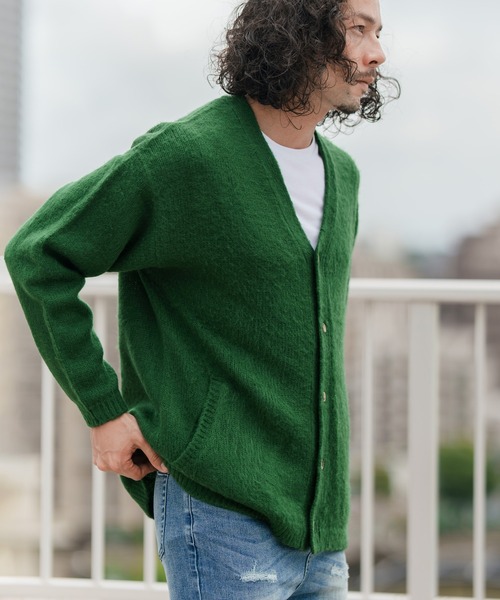 CAMBIO（カンビオ）の「mcg3097-モヘア調シャギーカーディガン（カーディガン/ボレロ・メンズ・ネイビー/ベージュ/グレー/ピンク/グリーン・M/L/LL）」の19枚目の写真