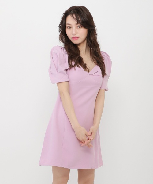 Love,Bonito（ラブボニート）の「シャイ パフスリーブ ビスチェ ドレス（ワンピース・レディース・ピンク・SMALL/LARGE/MEDIUM）」の7枚目の写真