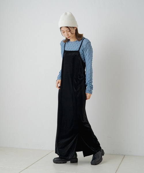 Kastane(カスタネ)の「【WEB限定カラーあり】フラワージャガードプルオーバー(Tシャツ/カットソー・レディース・ブラック/アイボリー/ブルー/グリーン/イエロー・FREE)」の13枚目の写真