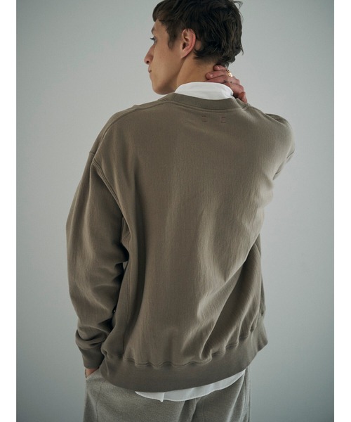 UNFIL（アンフィル）の「unfil | コットンフリース スウェットプルオーバー MEN（スウェット・メンズ・ブラウン/Nat・3/4）」の4枚目の写真