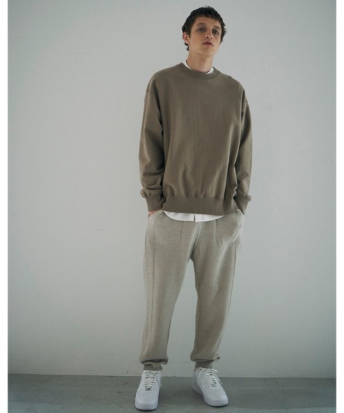 UNFIL（アンフィル）の「unfil | コットンフリース スウェットプルオーバー MEN（スウェット・メンズ・ブラウン/Nat・3/4）」の5枚目の写真