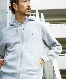 Champion（チャンピオン）の「【CHAMPION/チャンピオン】裏起毛　ワンポイントブランドロゴ刺繍　フルジップパーカー フルジップフーディー　サスティナブル素材（パーカー・メンズ）」